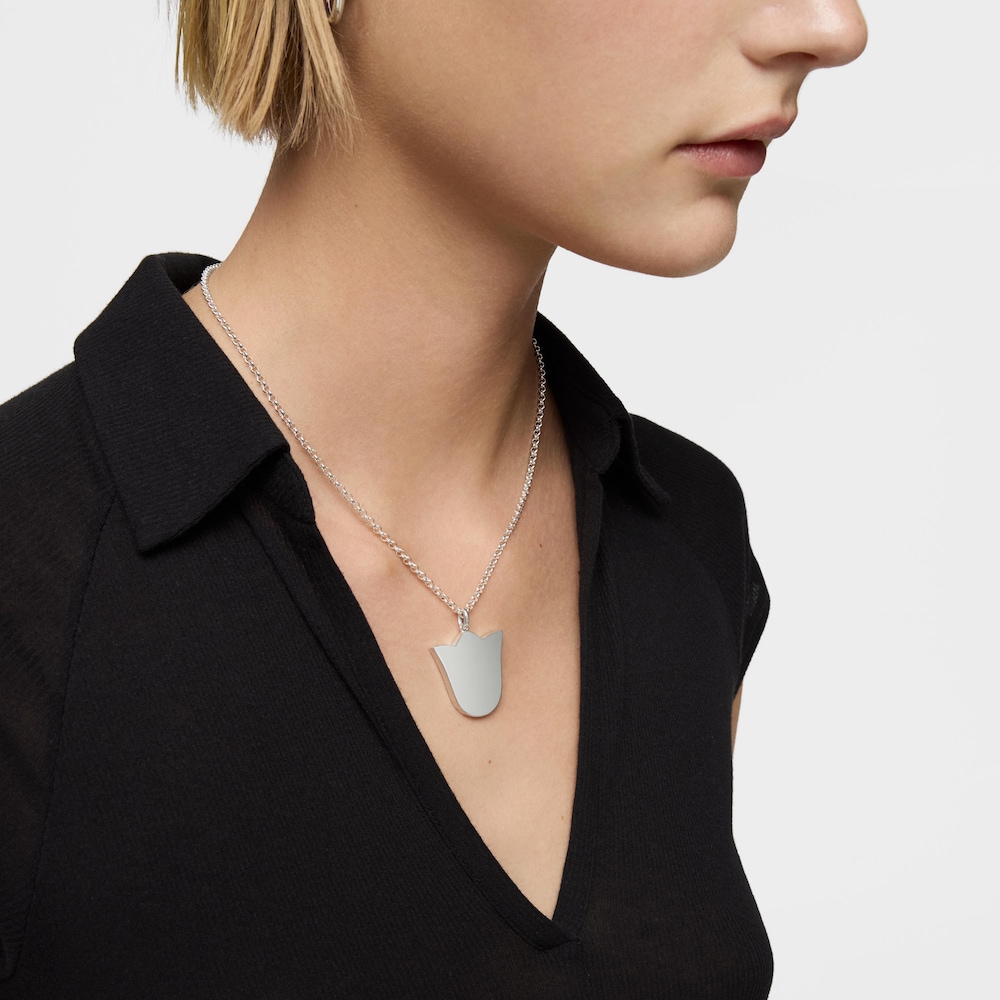 Średni wisiorek ze srebra 29&nbsp;mm z motywem tulipana Sweet Dolls