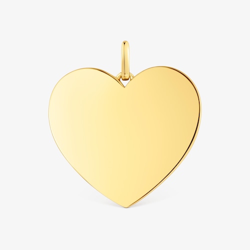 Pingente m&eacute;dio cora&ccedil;&atilde;o banhado a ouro 18&nbsp;K sobre prata 27&nbsp;mm Sweet Dolls