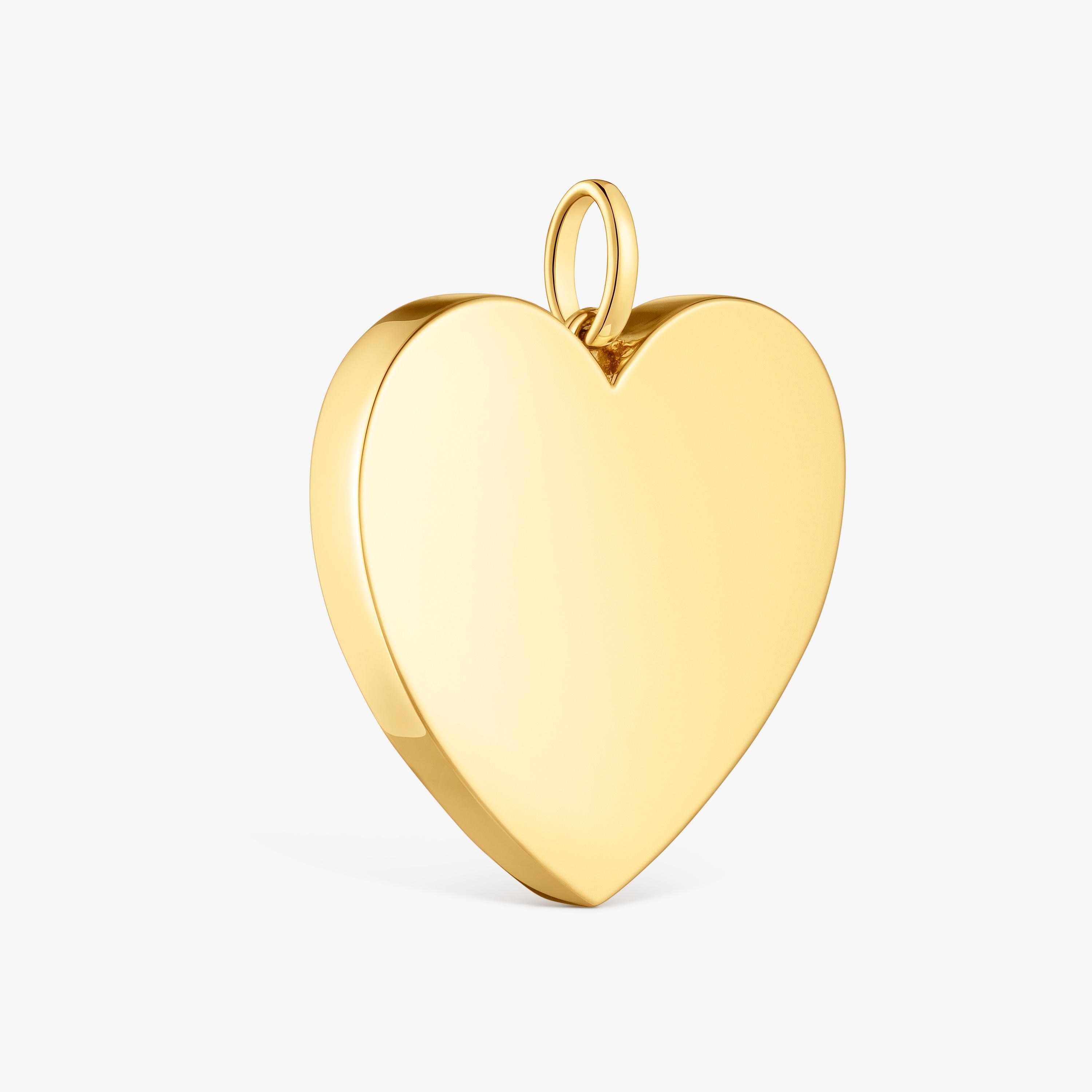 Medium 27mm 18K gold vermeil heart Pendant Sweet Dolls