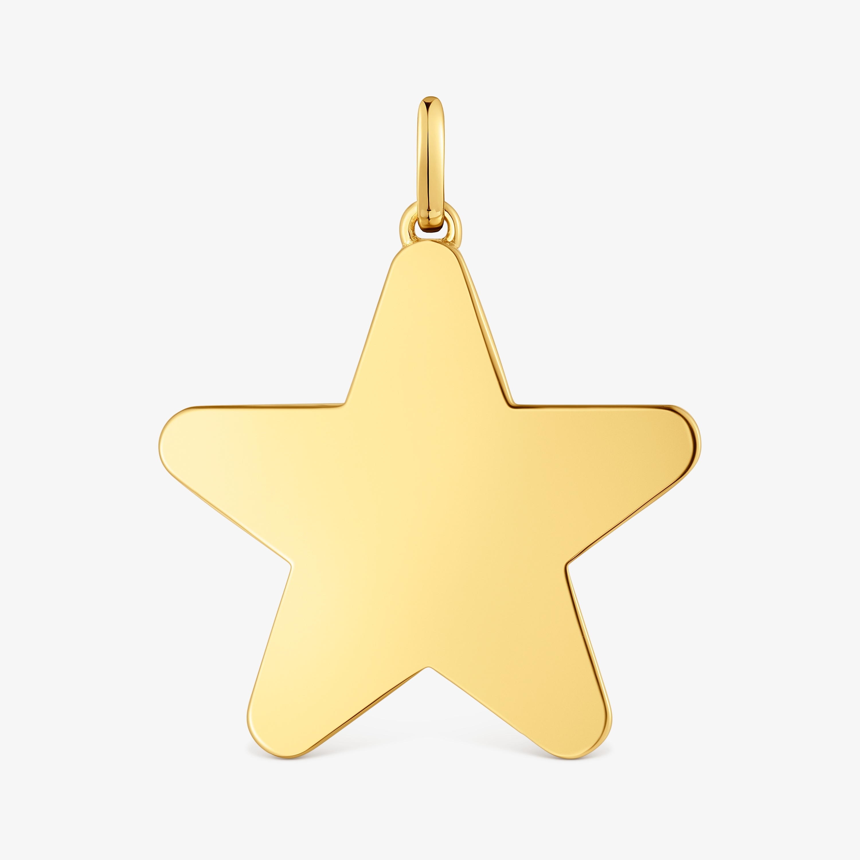Medium 27mm 18K gold vermeil star Pendant Sweet Dolls