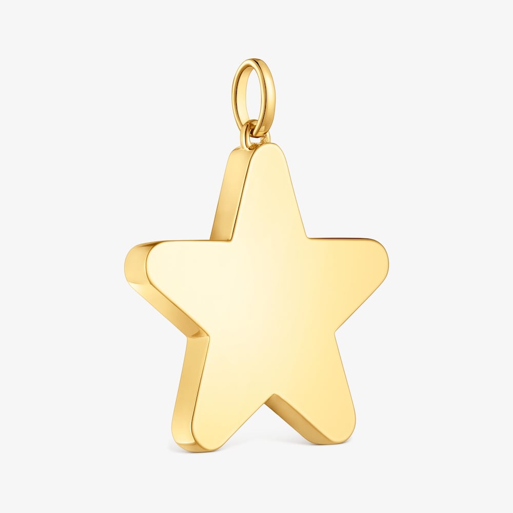 Mittelgro&szlig;er Stern-Anh&auml;nger Sweet Dolls 27&nbsp;mm aus 18&nbsp;kt vergoldetem Silber