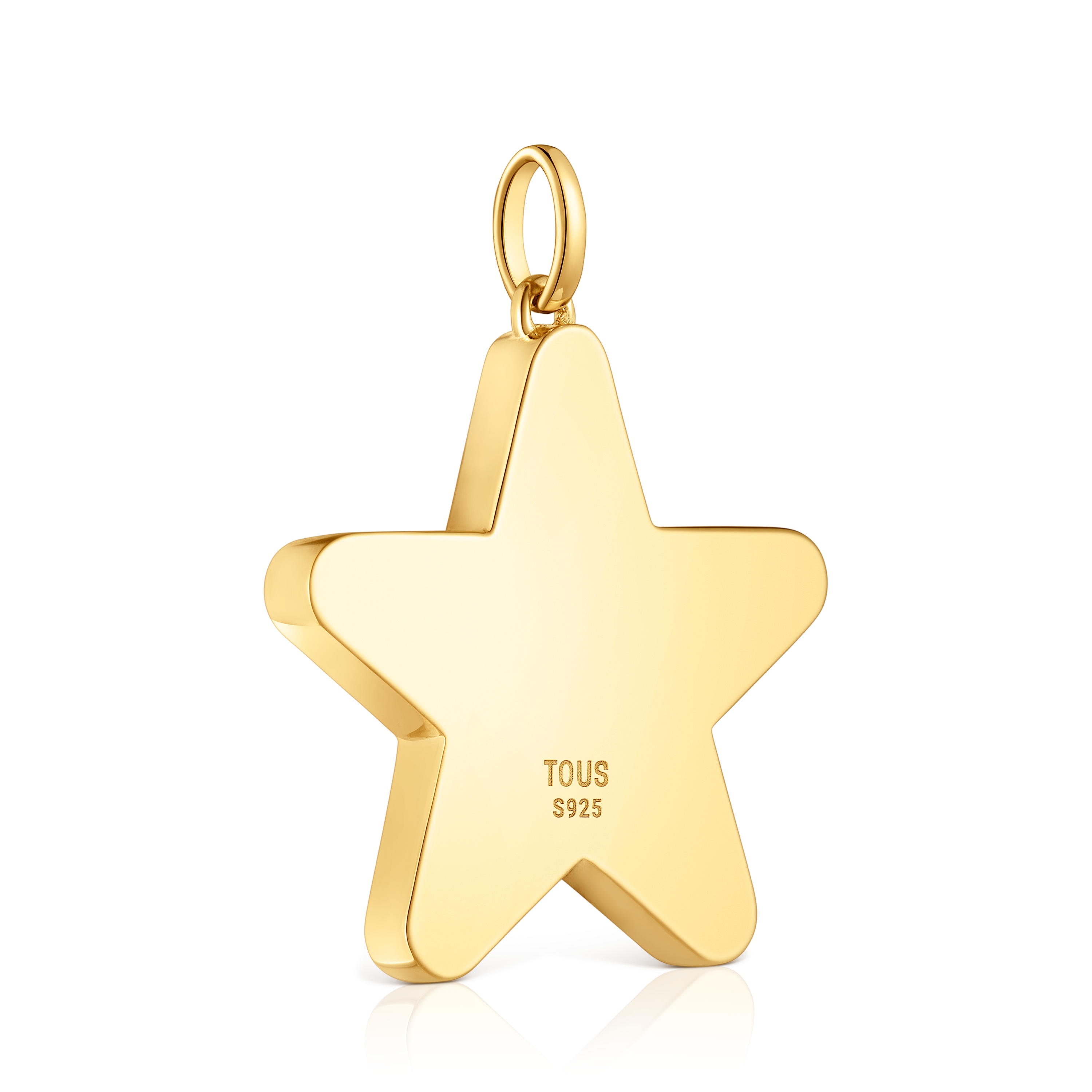 Medium 27mm 18kt gold plating over silver star Pendant Sweet Dolls