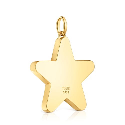 Colgante mediano estrella con baño de oro 18 kt sobre plata 27 mm Sweet Dolls