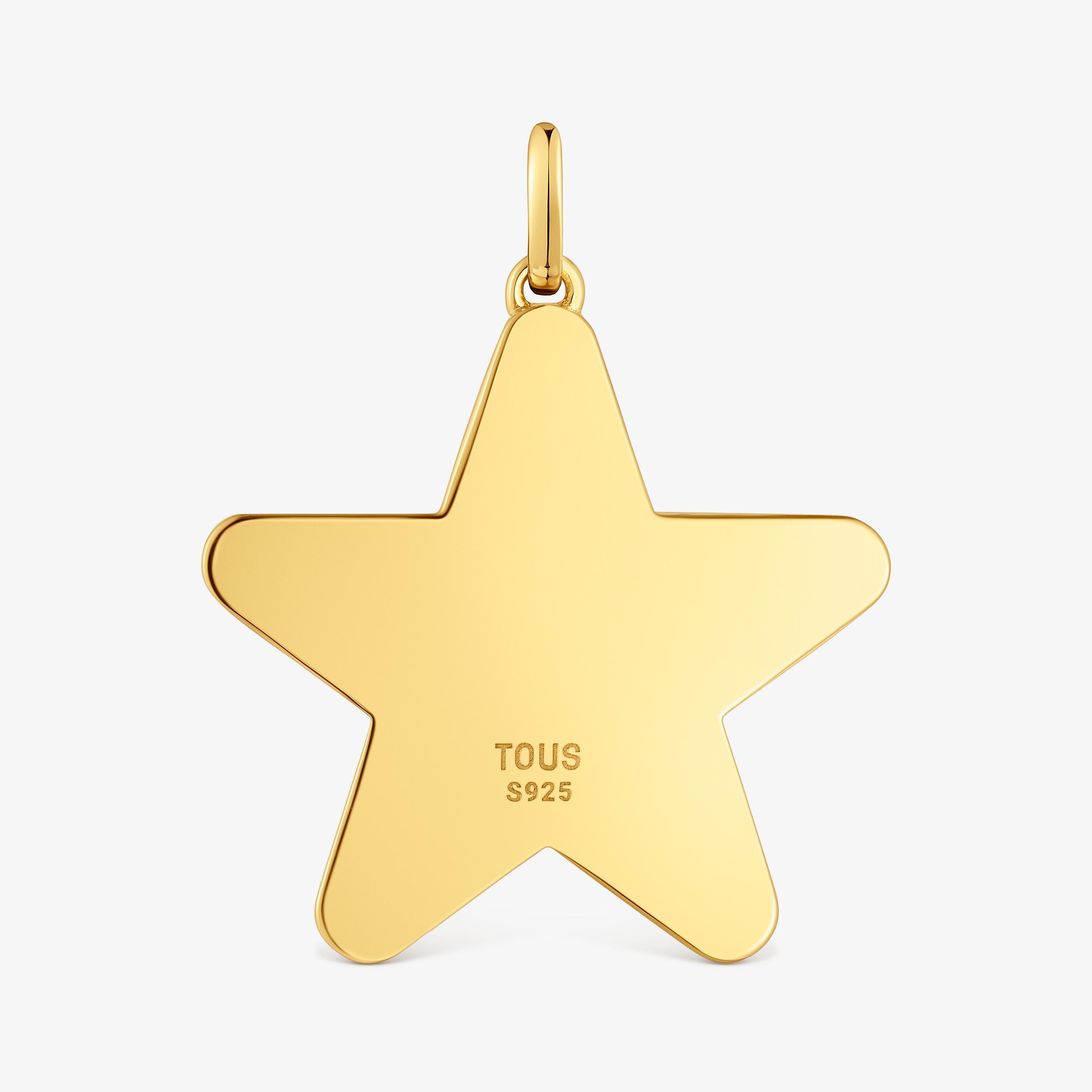 Medium 27mm 18K gold vermeil star Pendant Sweet Dolls