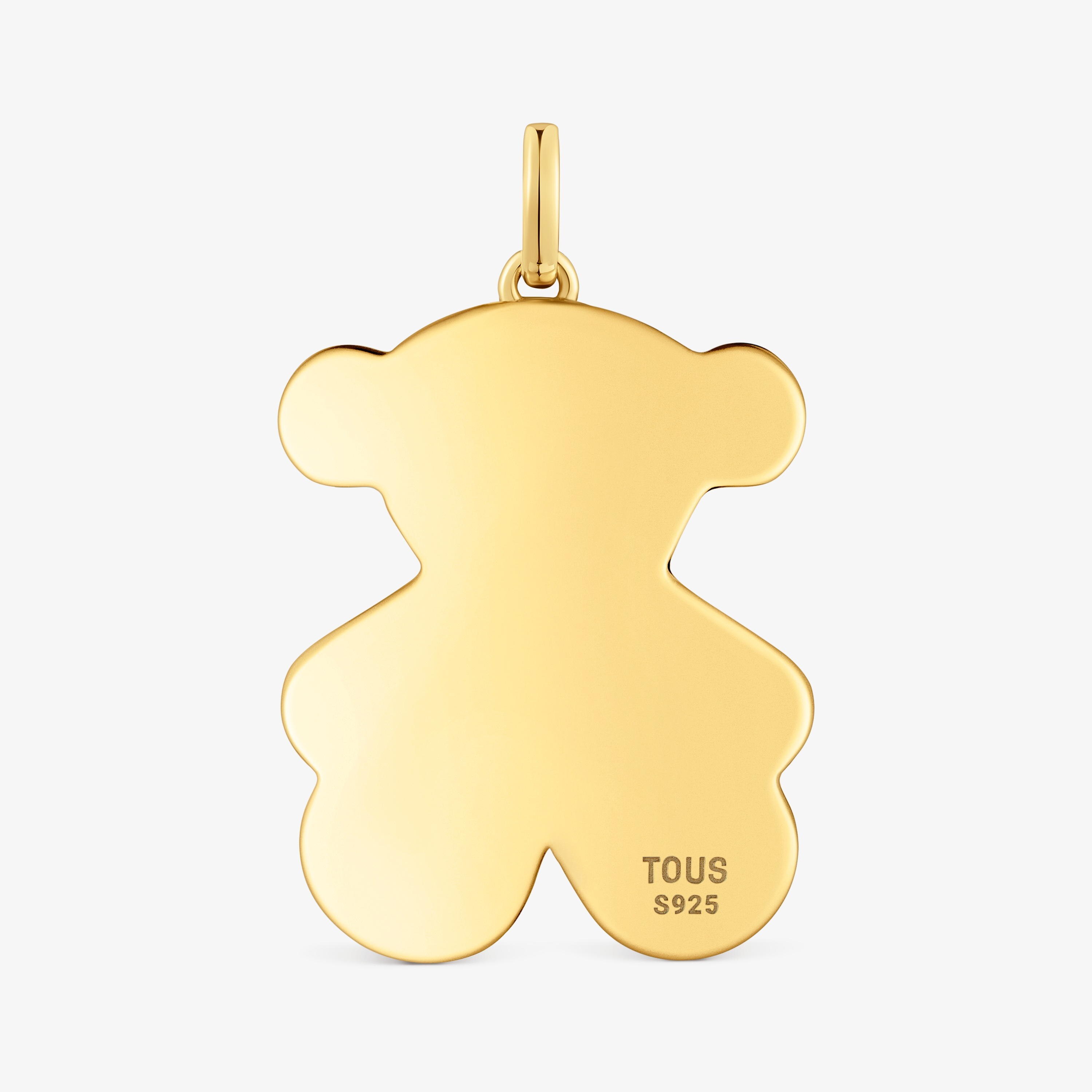 Medium 29mm 18K gold vermeil bear Pendant Sweet Dolls