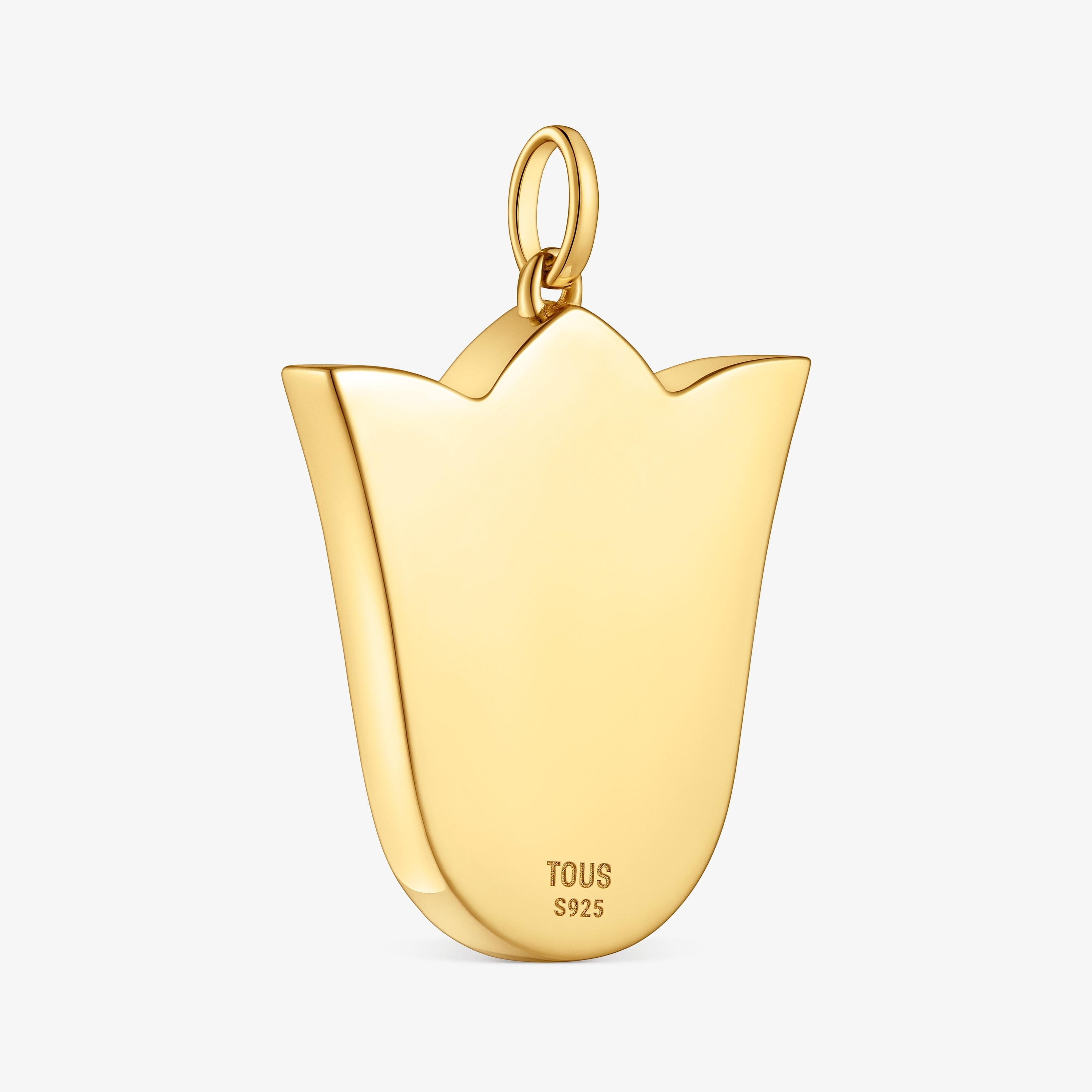 Medium 29mm 18K gold vermeil tulip Pendant Sweet Dolls