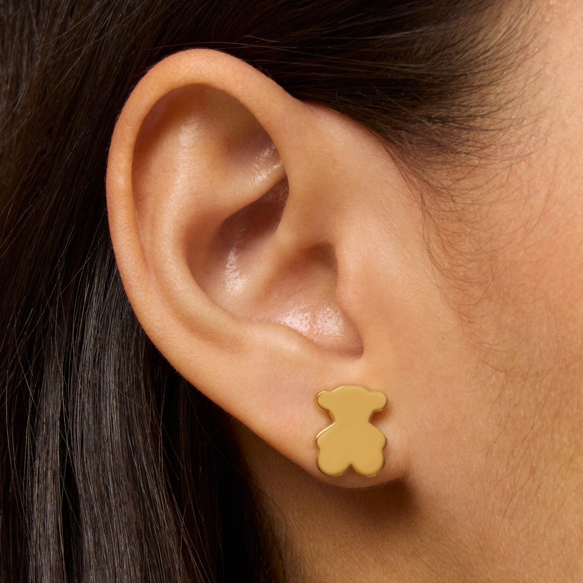 12mm 18kt gold plating over silver Bear earrings Sweet Dolls