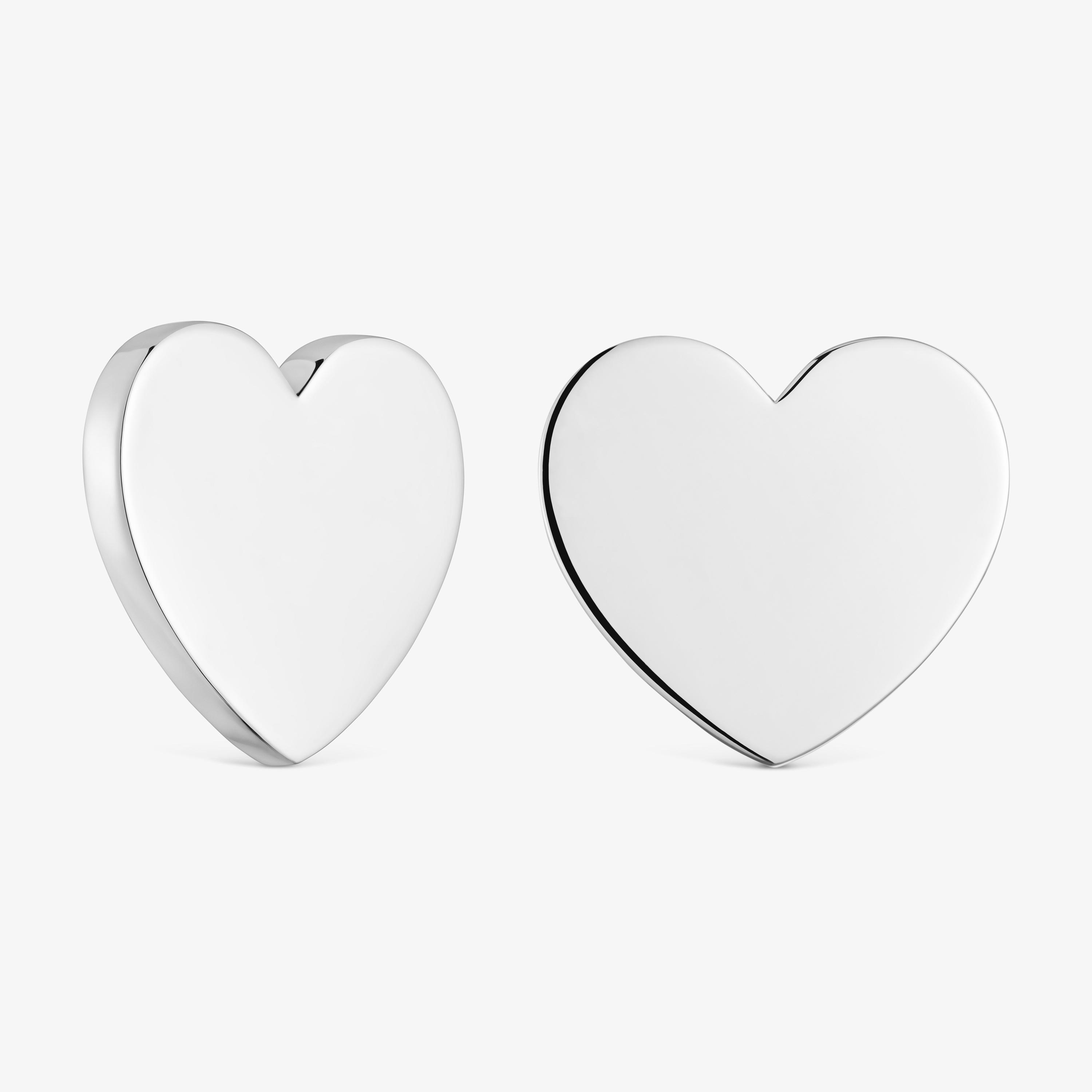 Silver 27mm heart earrings Sweet Dolls