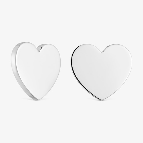 Pendientes coraz&oacute;n de plata 27 mm Sweet Dolls