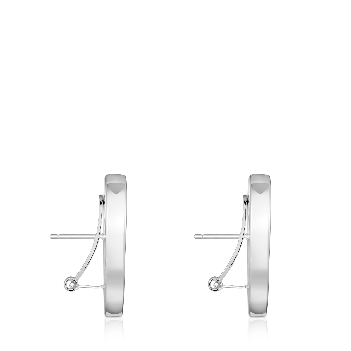 Silver 27mm heart earrings Sweet Dolls