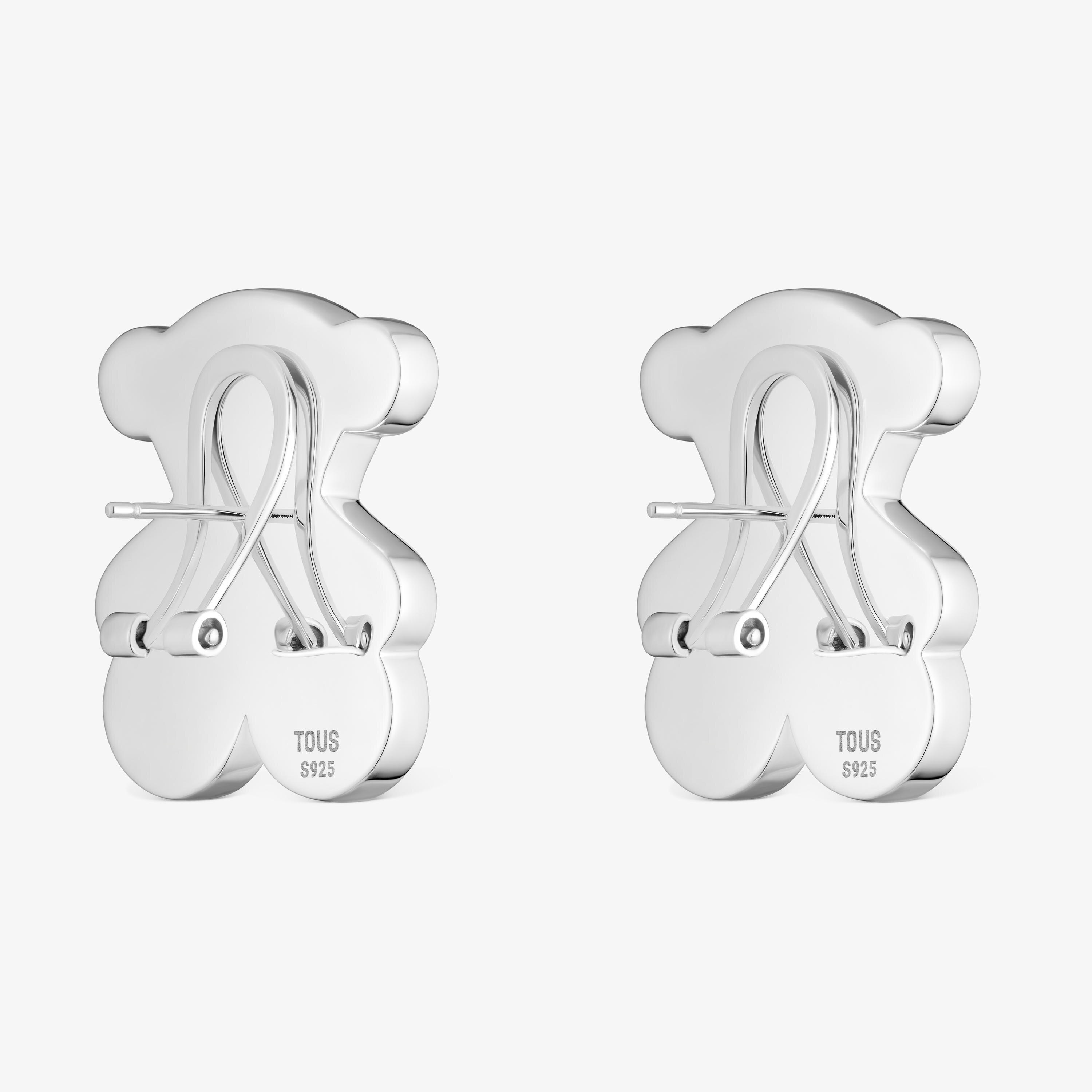 Silver 29mm Bear earrings Sweet Dolls