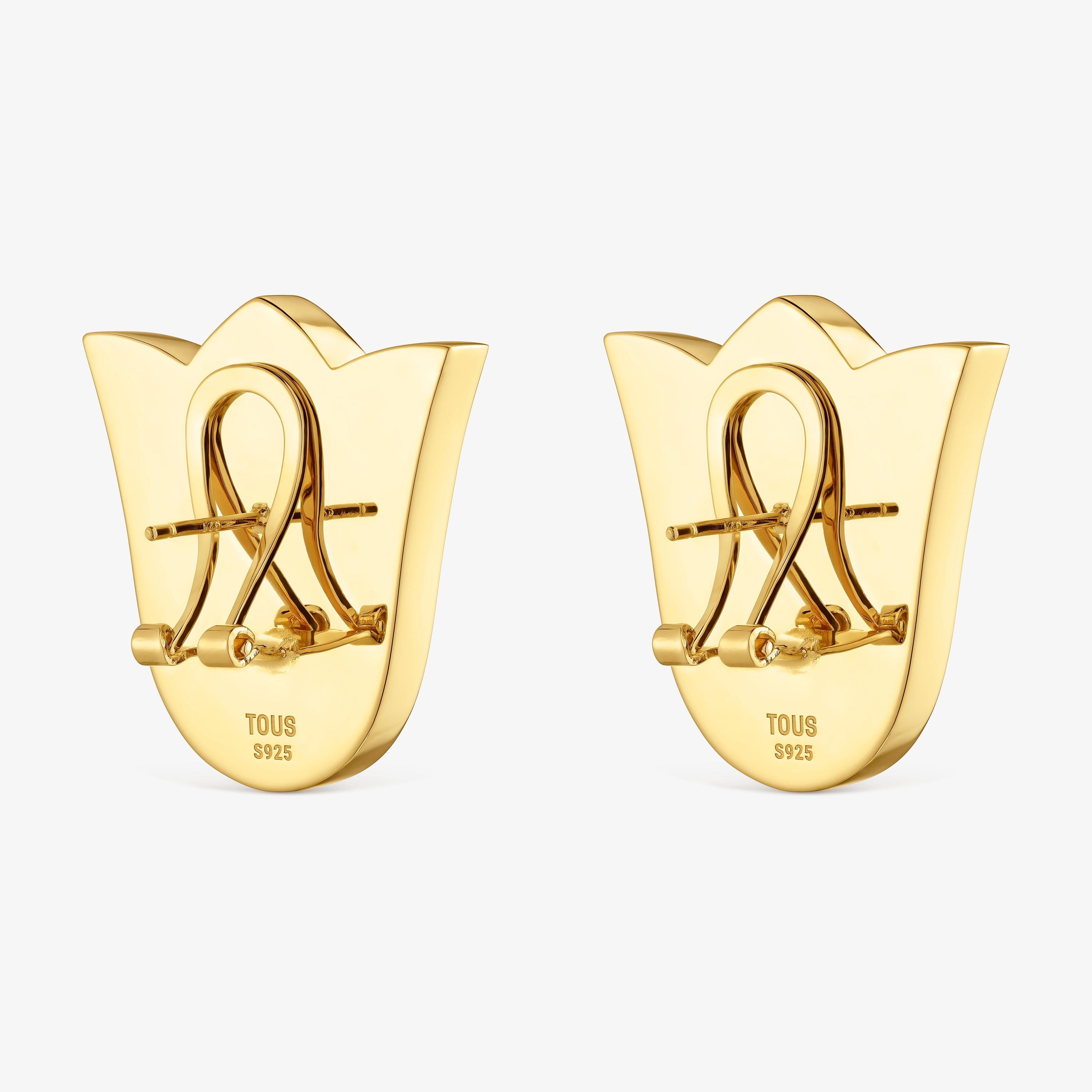 29mm 18K gold vermeil Tulip earrings Sweet Dolls