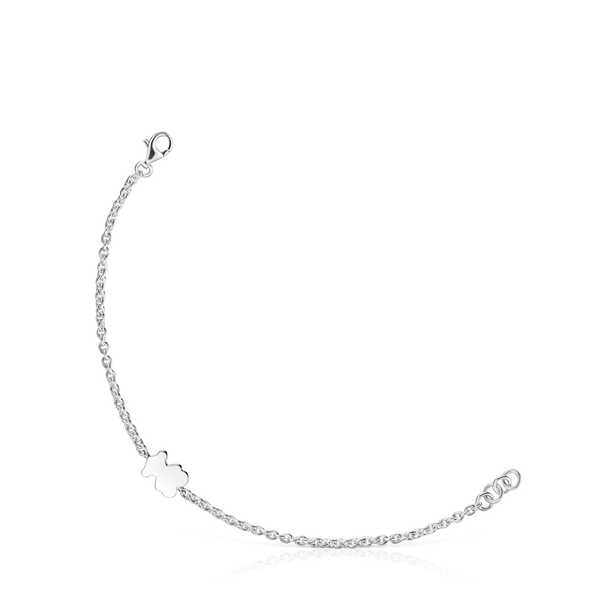 Silver Chain bracelet and silver bear charm Sweet Dolls