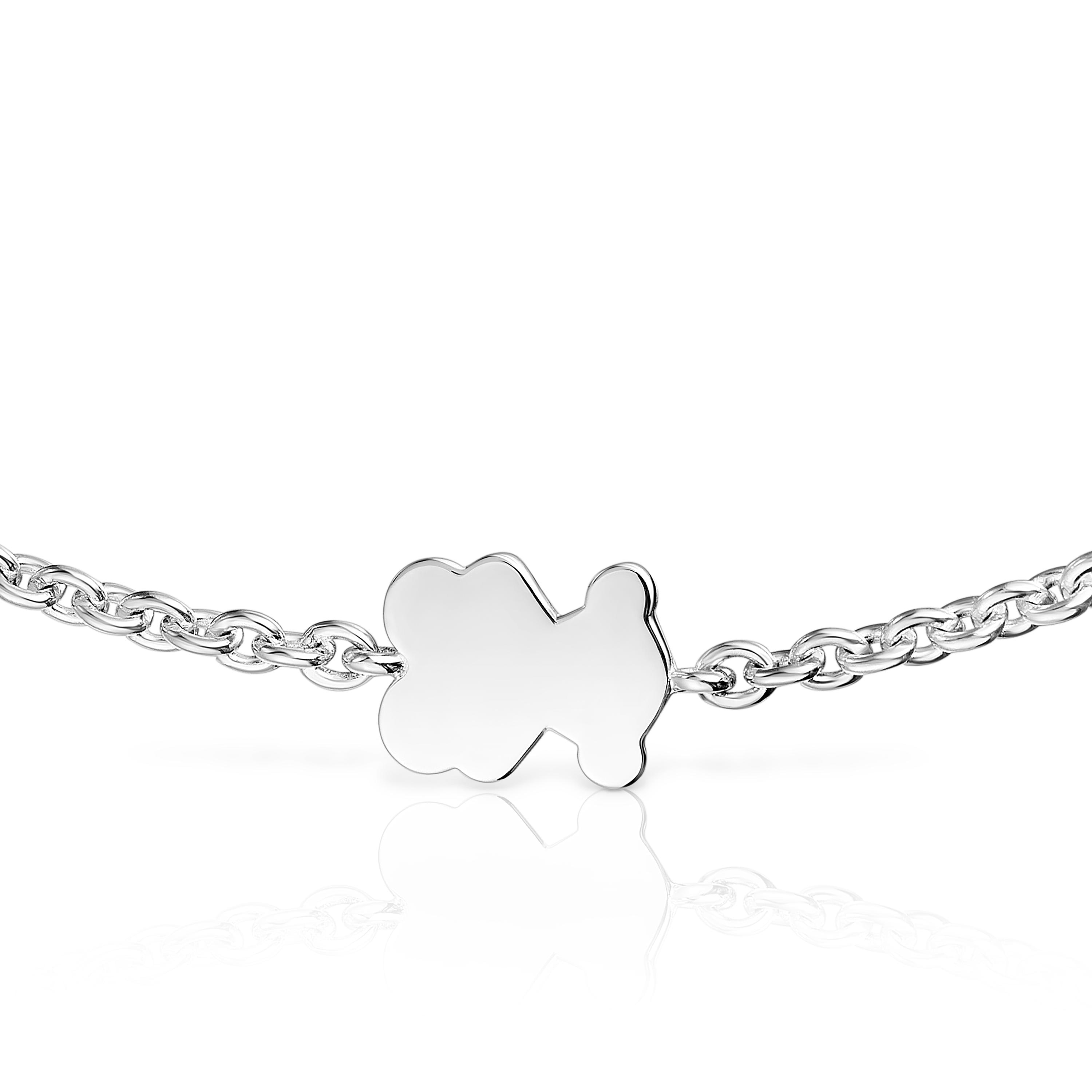 Silver Chain bracelet and silver bear charm Sweet Dolls