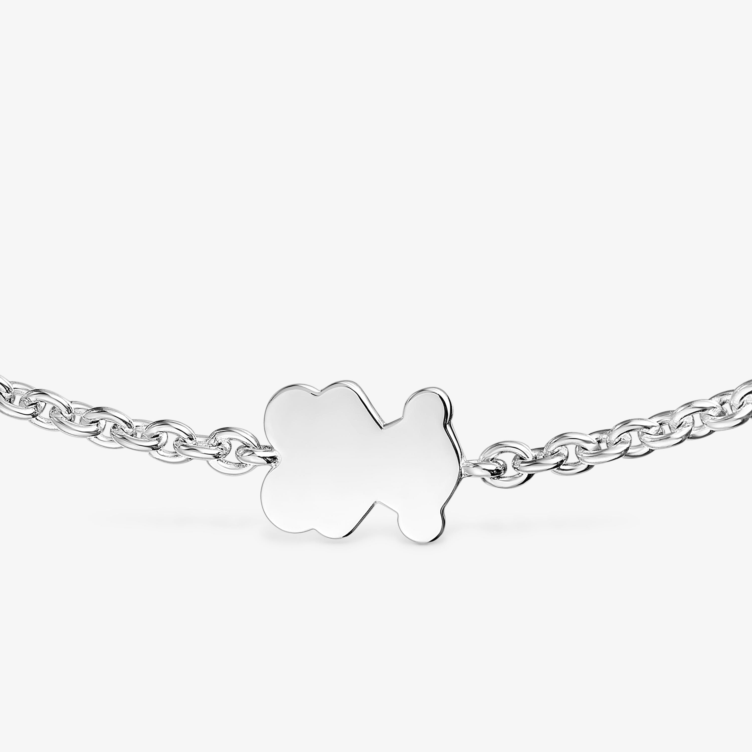 Silver Chain bracelet and silver bear charm Sweet Dolls