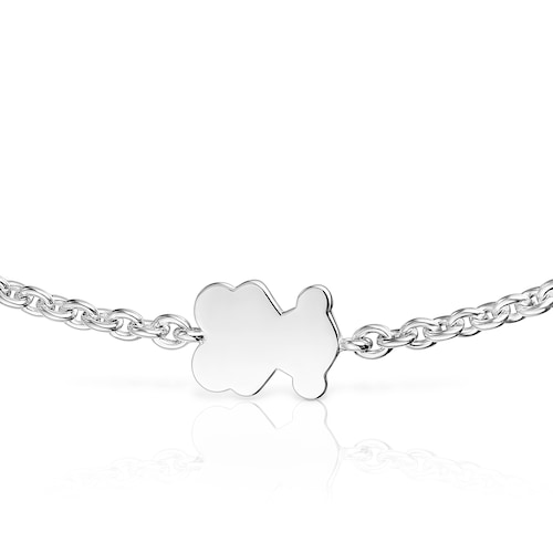 Pulsera cadena de plata y motivo oso Sweet Dolls