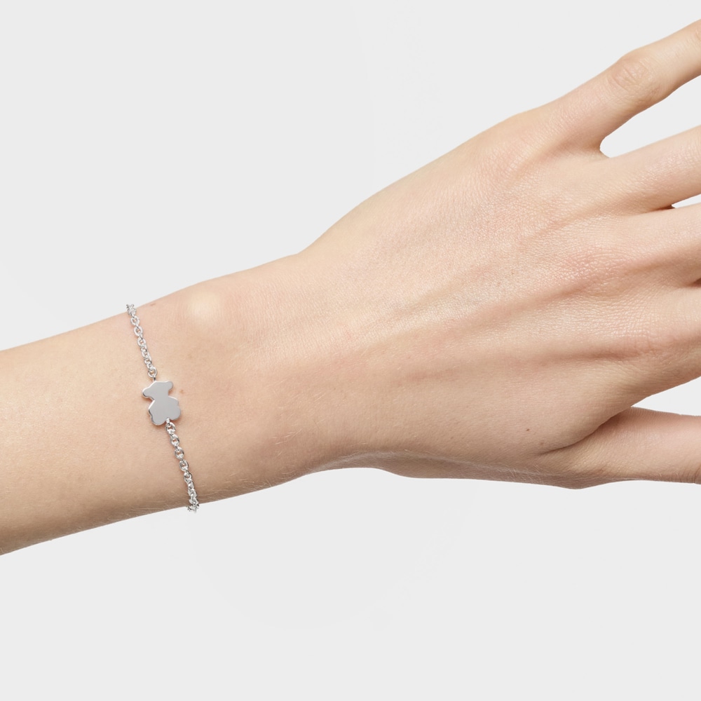 Silver Chain bracelet and silver bear charm Sweet Dolls image number 6
