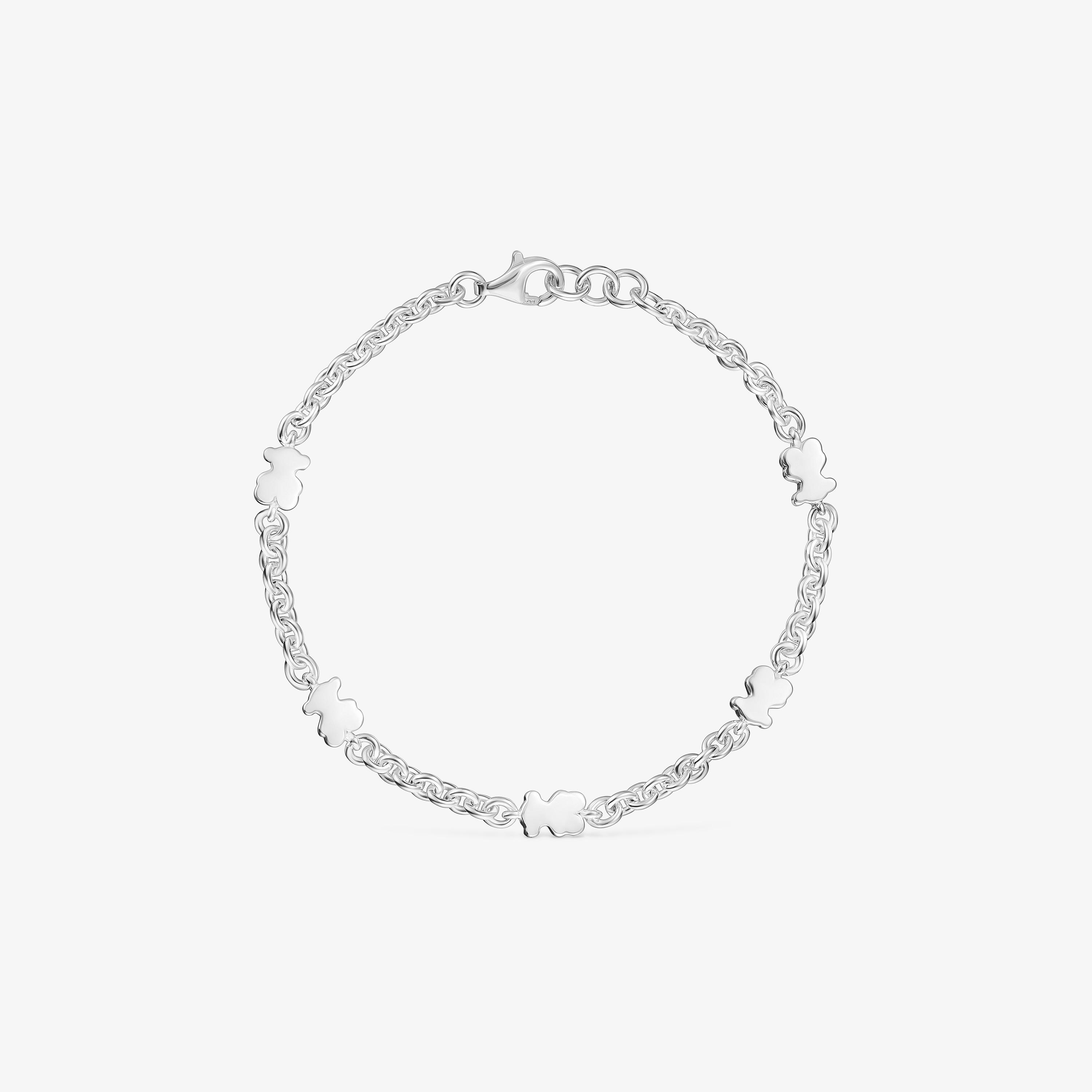 Silver Chain bracelet and silver bear charm Sweet Dolls | TOUS