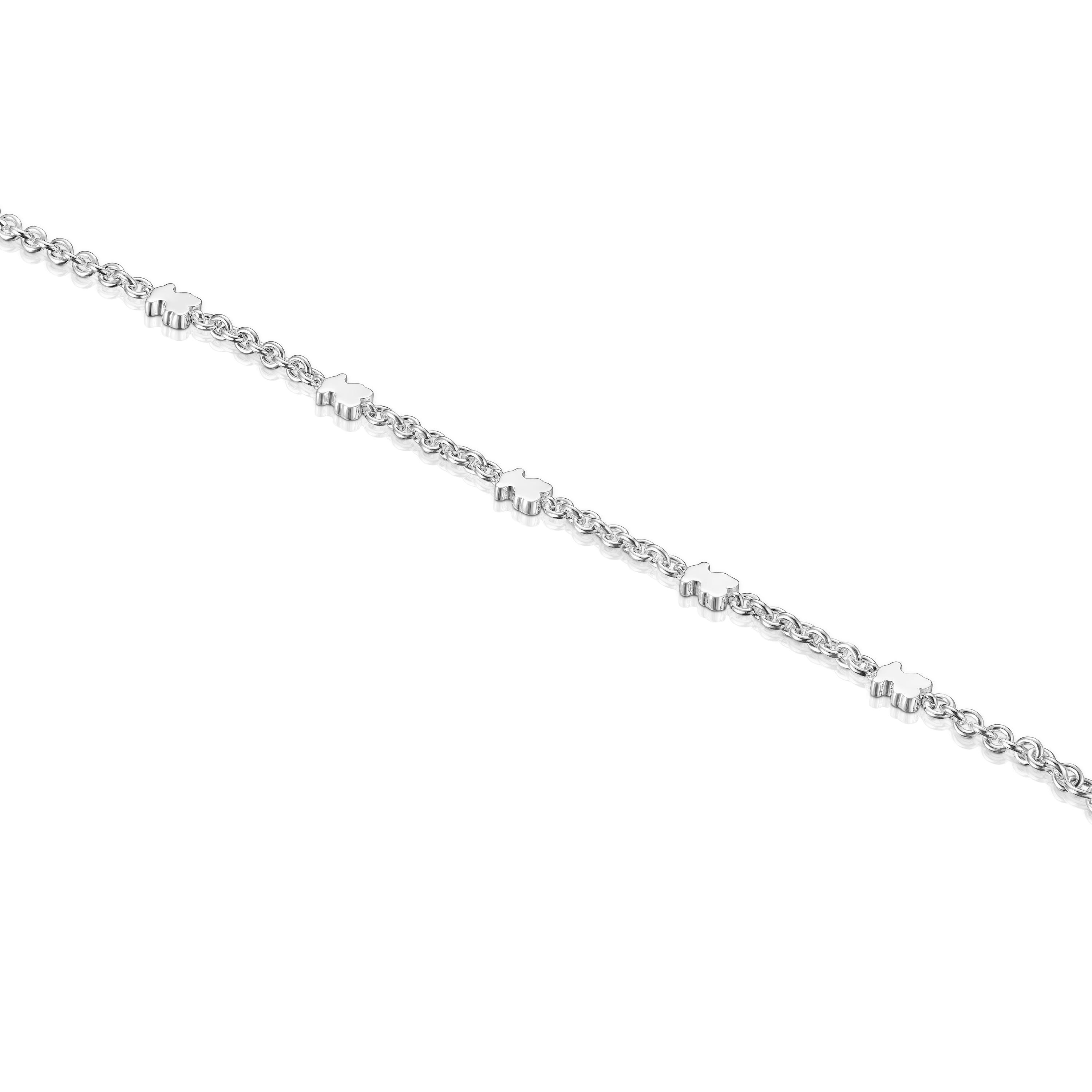 Pulsera cadena de plata y motivos oso Sweet Dolls