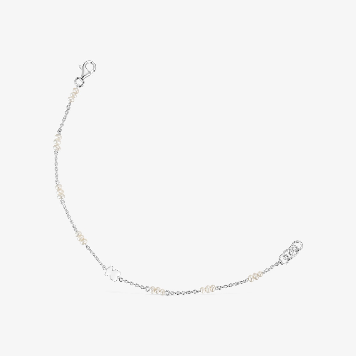 Tous - Pulsera Cadena De Plata, Perlas Cultivadas Y Detalle Oso Sweet Dolls - Blanco