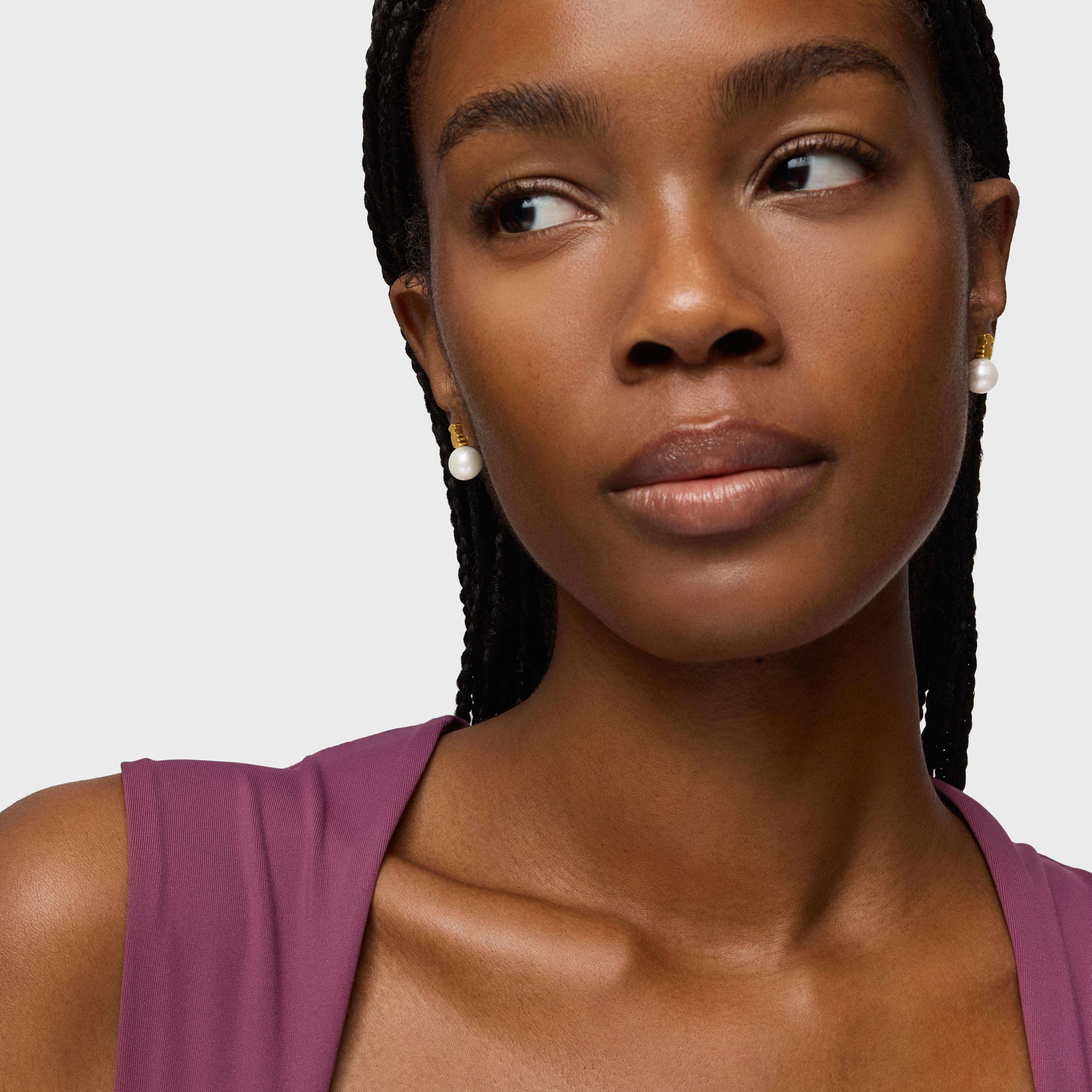 18K gold vermeil Bear earrings with cultured freshwater pearl Sweet Dolls