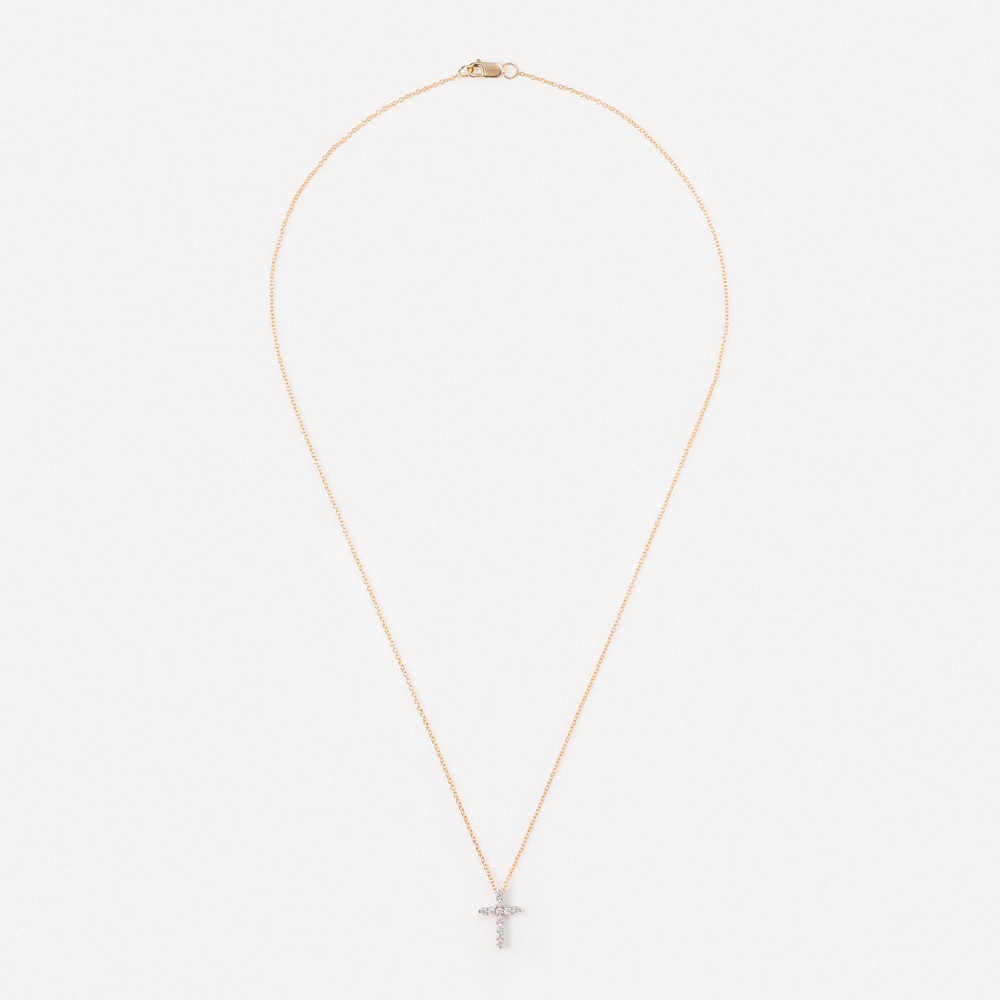 Collar cruz de oro y oro blanco con diamantes TOUS ATELIER image number 1