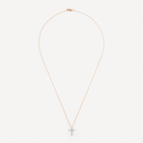 Collar cruz de oro y oro blanco con diamantes TOUS ATELIER