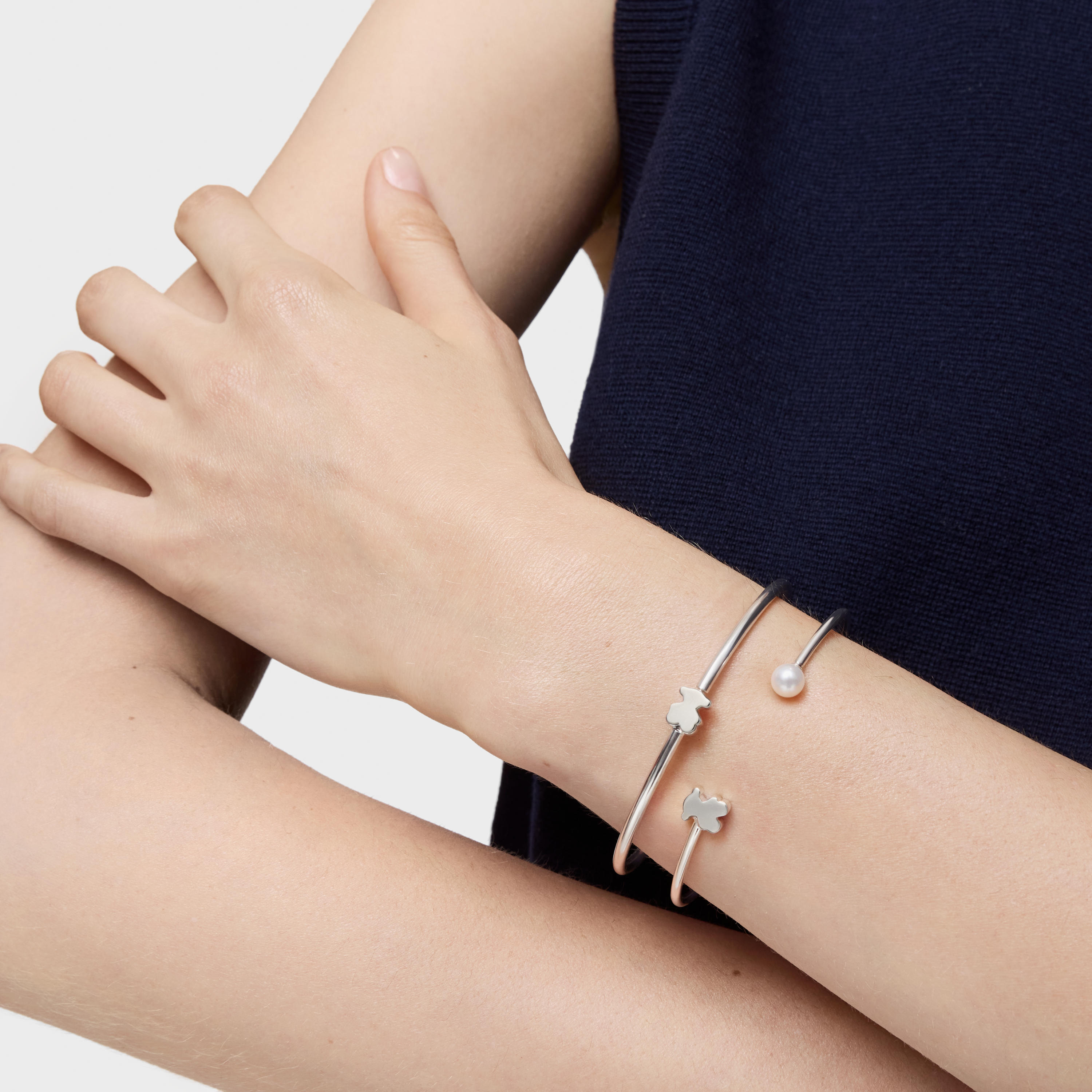Pulsera esclava de plata motivo oso Sweet Dolls