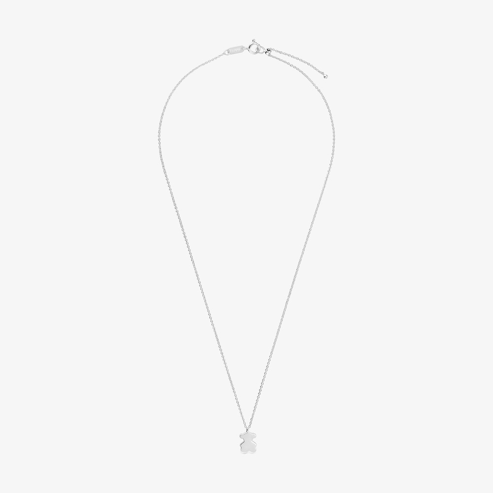 Kr&oacute;tki naszyjnik ze srebra z charmsem w kształcie misia Sweet Dolls