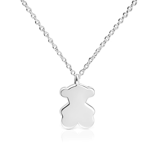 Short silver bear charm Necklace Sweet Dolls