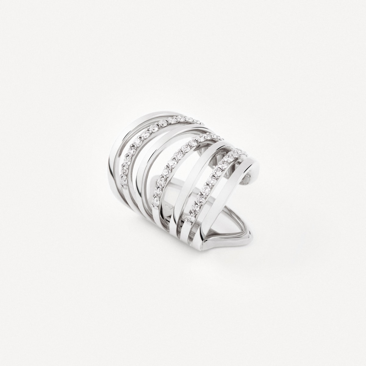 Tous - Earcuff Con Tres Tiras De Oro Blanco Y Diamantes Tous Atelier - Transparente