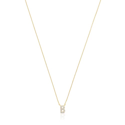 Collar corto de oro y 0,05 ct de diamantes letra B Alphabet
