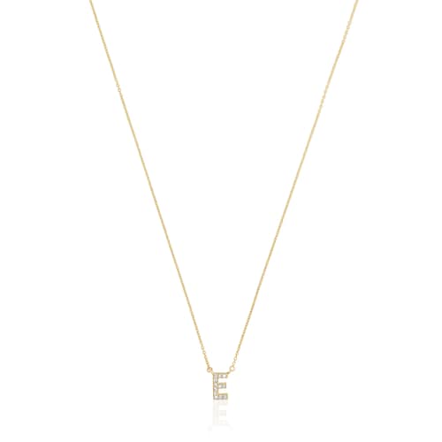 Collar corto de oro y 0,05 ct de diamantes letra E Alphabet