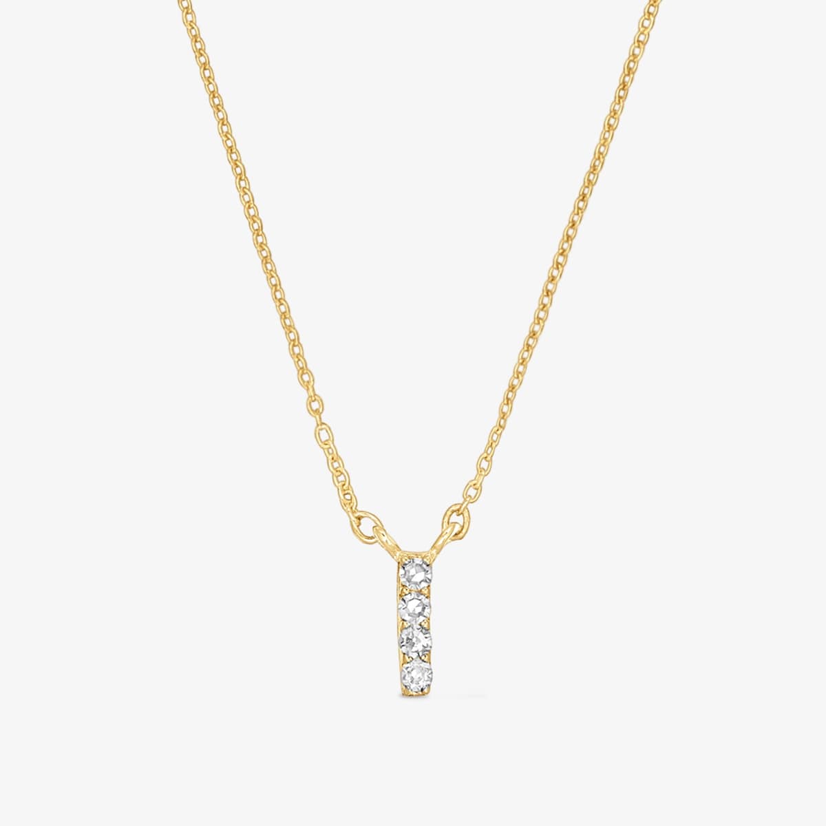 Tous - Collar Corto De Oro Y 0,05 Ct De Diamantes Letra I Alphabet - Transparente