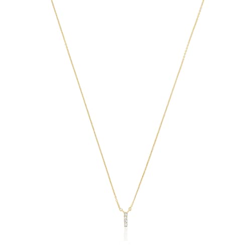 Collar corto de oro y 0,05 ct de diamantes letra I Alphabet