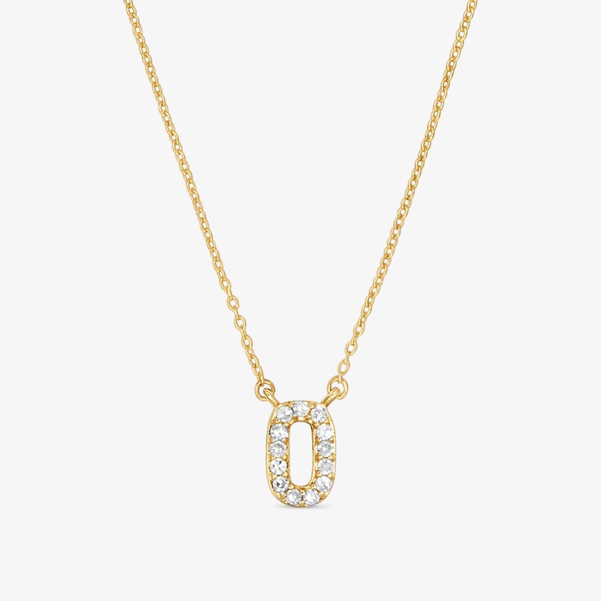 Tous - Collar Corto De Oro Y 0,05 Ct De Diamantes Letra O Alphabet - Transparente