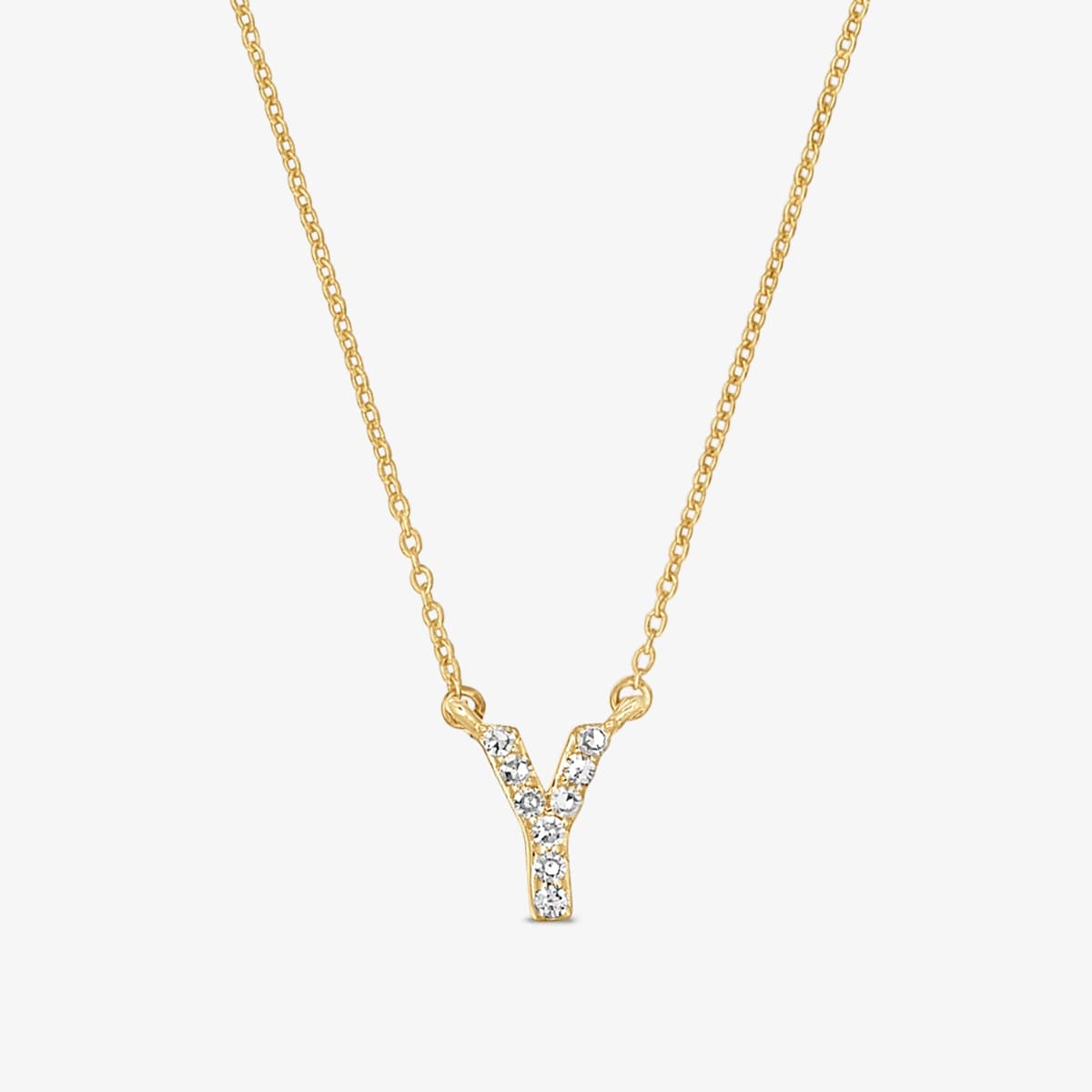 Tous - Collar Corto De Oro Y 0,05 Ct De Diamantes Letra Y Alphabet - Transparente