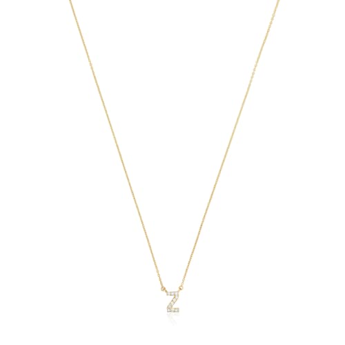 Collar corto de oro y 0,05 ct de diamantes letra Z Alphabet