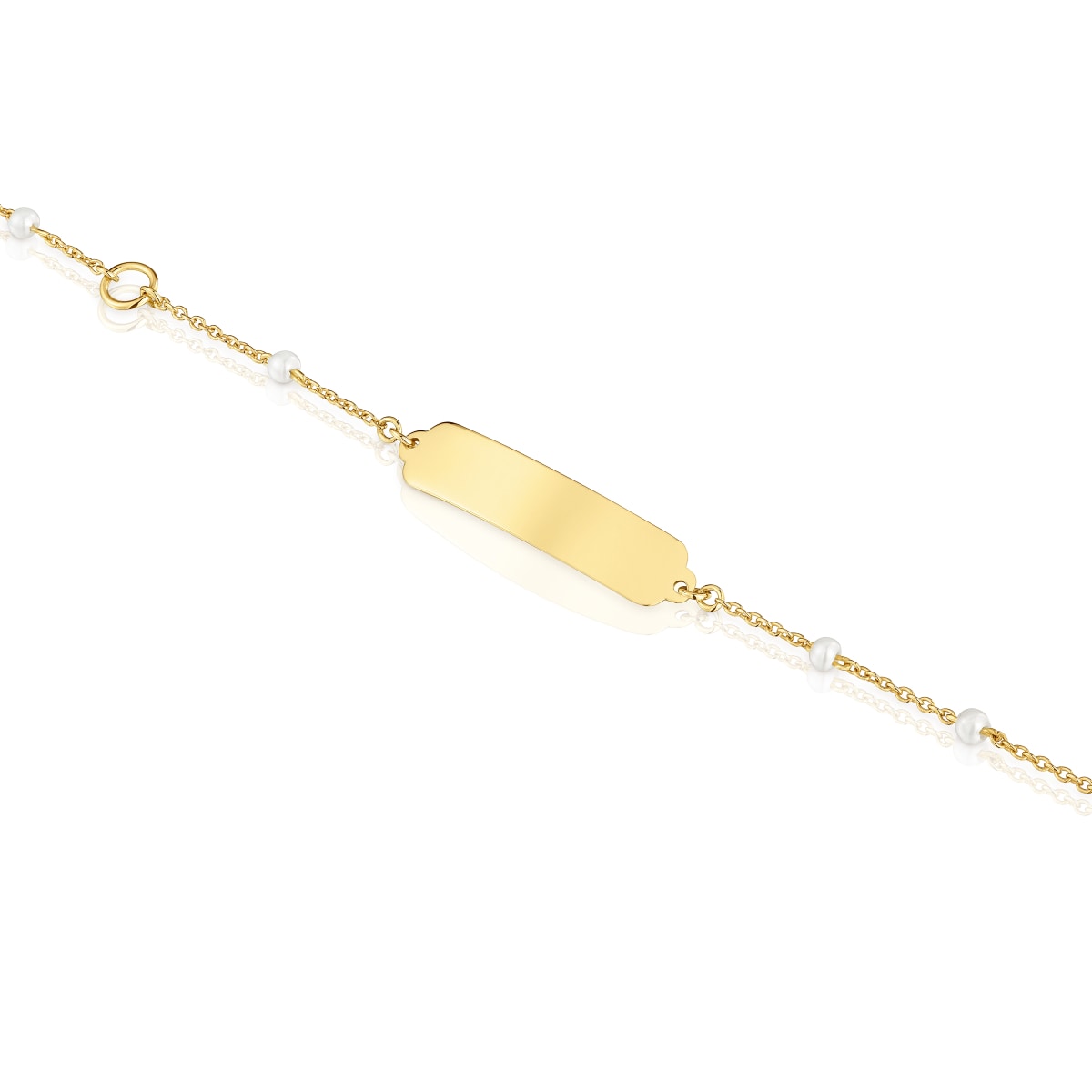 Pulsera placa de oro y perlas cultivadas TOUS Baby