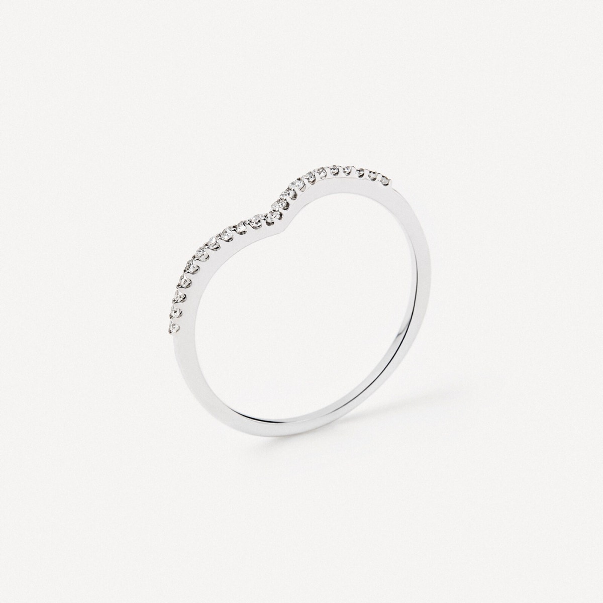 Tous - Sortija Tiara De Oro Blanco Con Diamantes Tous Atelier Talla 14