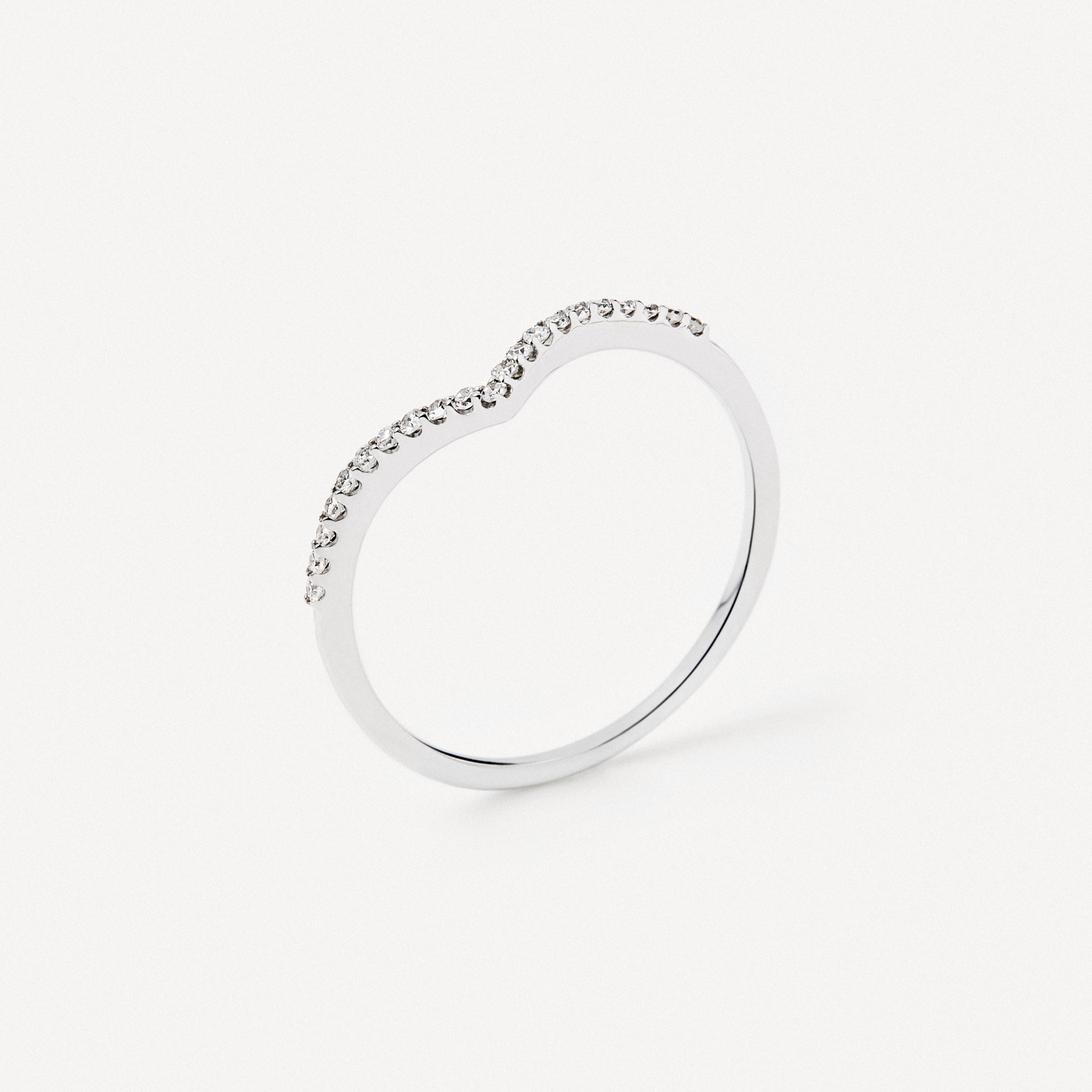 TOUS ATELIER white gold tiara ring with diamonds