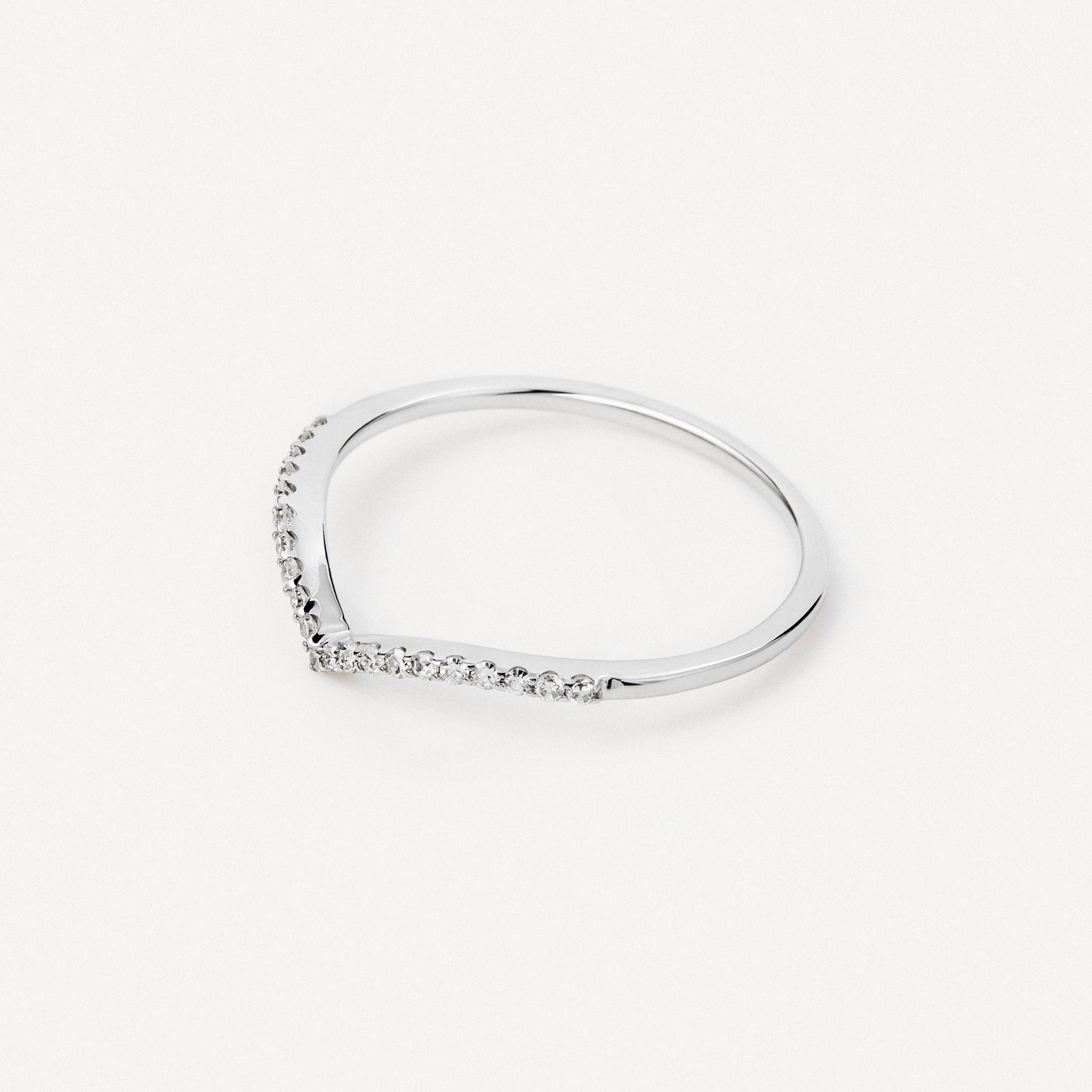 TOUS ATELIER white gold tiara ring with diamonds