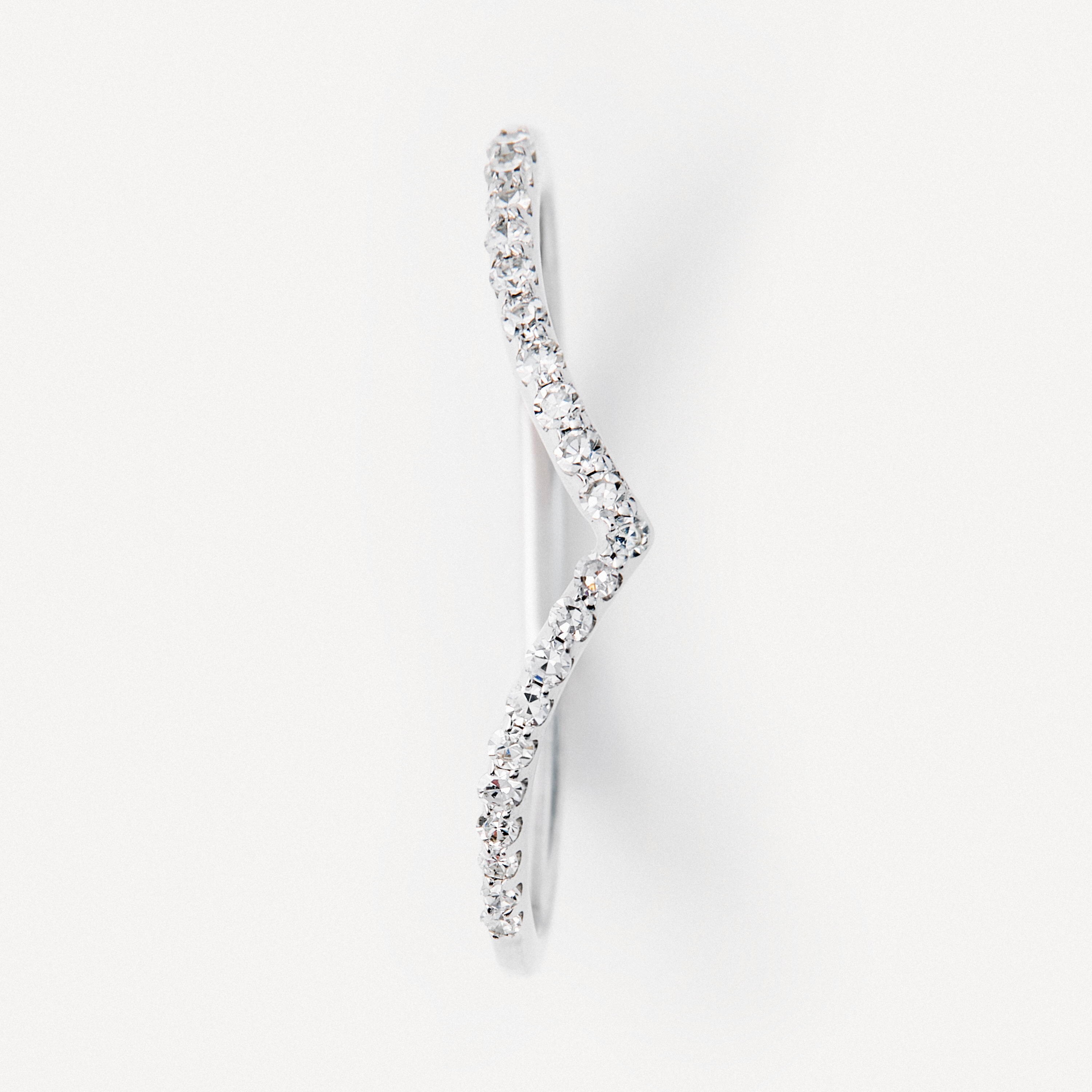 TOUS ATELIER white gold tiara ring with diamonds