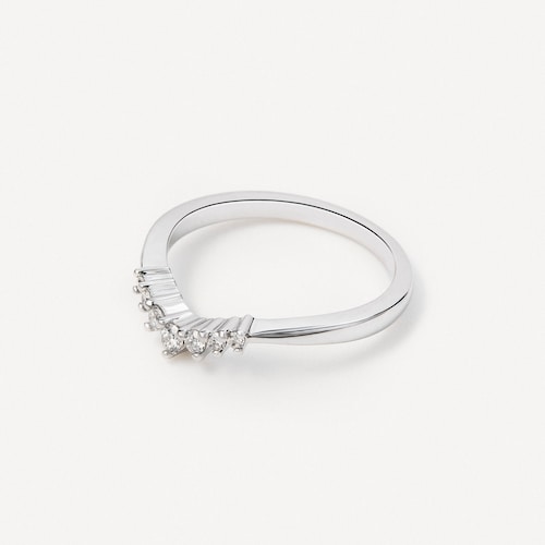 Anello tiara in oro bianco e diamanti TOUS ATELIER