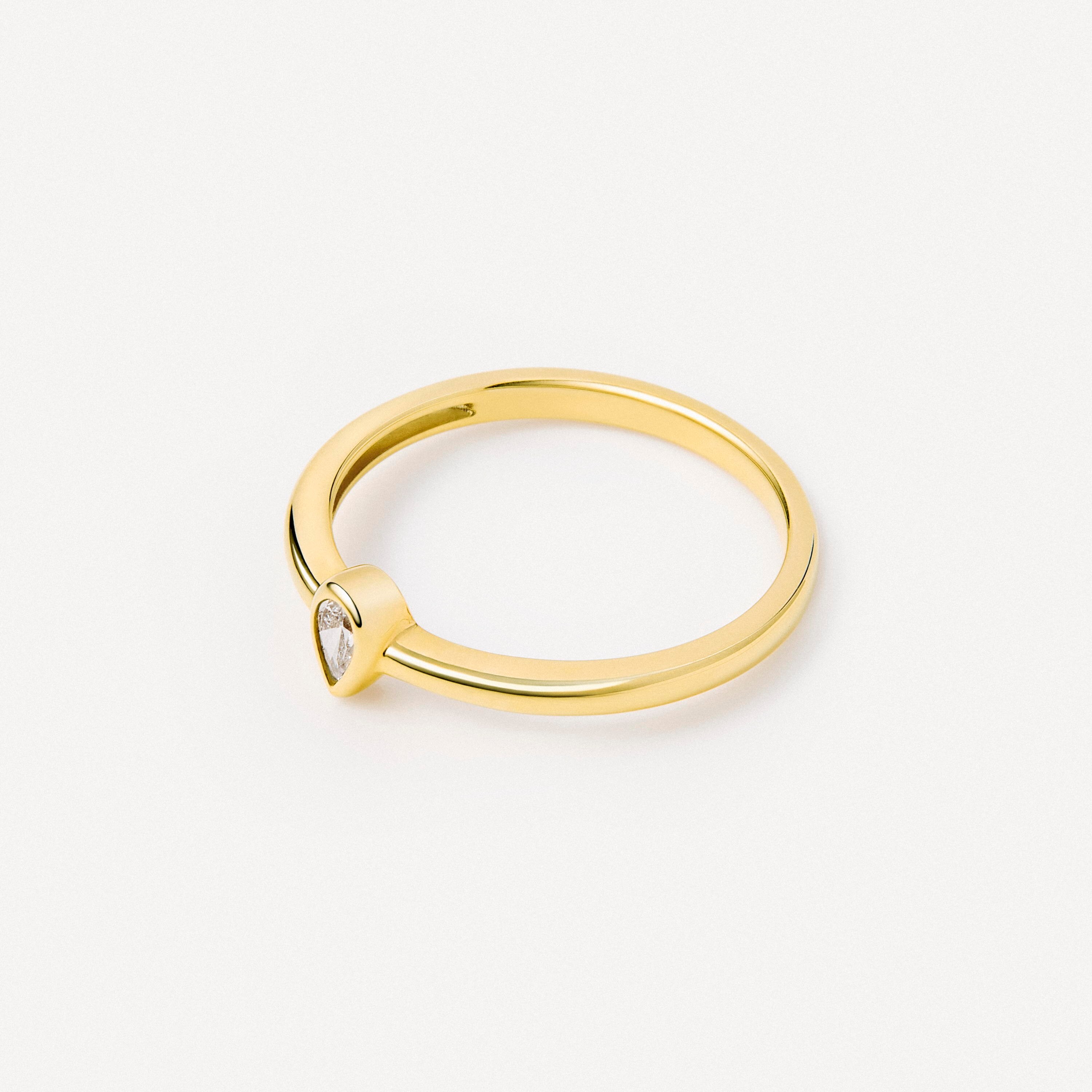 Gold Ring with teardrop-cut diamond TOUS ATELIER