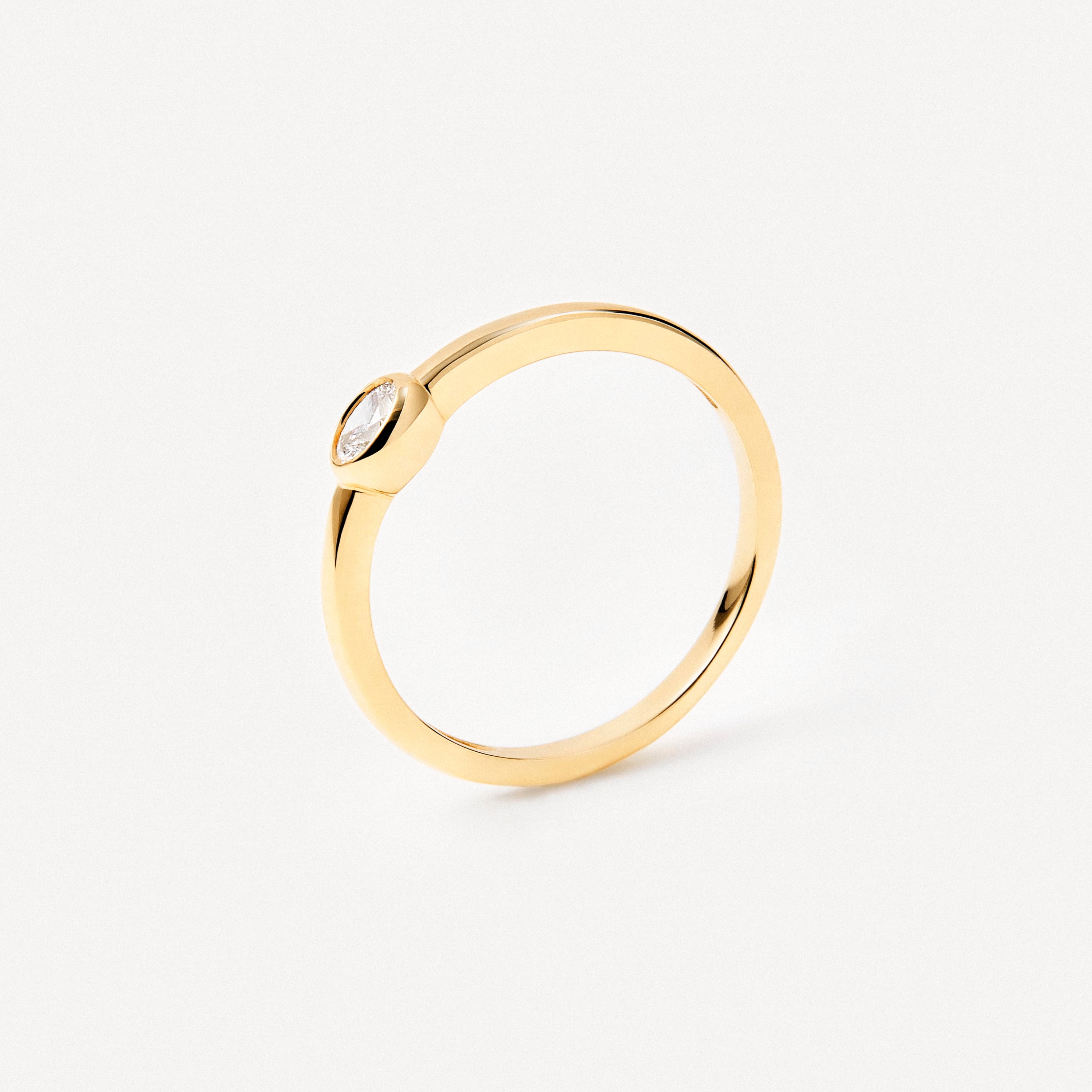 Gold Ring with oval-cut diamond TOUS ATELIER
