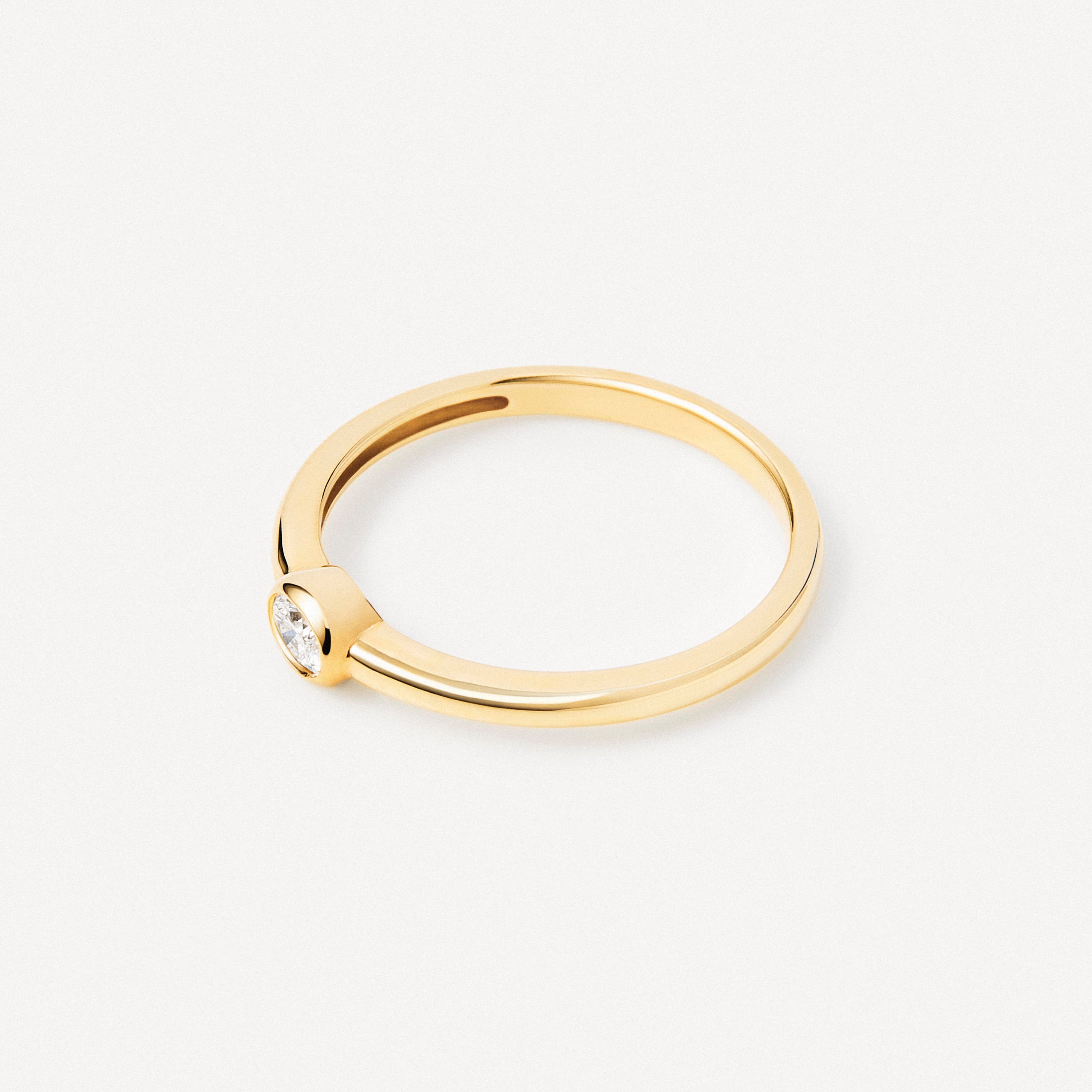 Gold Ring with oval-cut diamond TOUS ATELIER