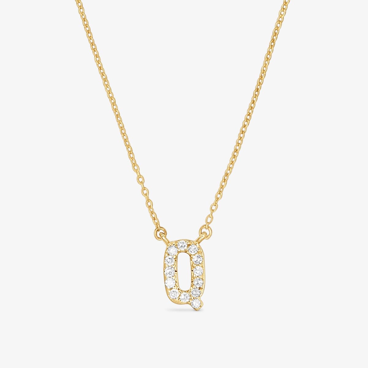 Tous - Collar Corto De Oro Y 0,05 Ct De Diamantes Letra Q Alphabet - Transparente