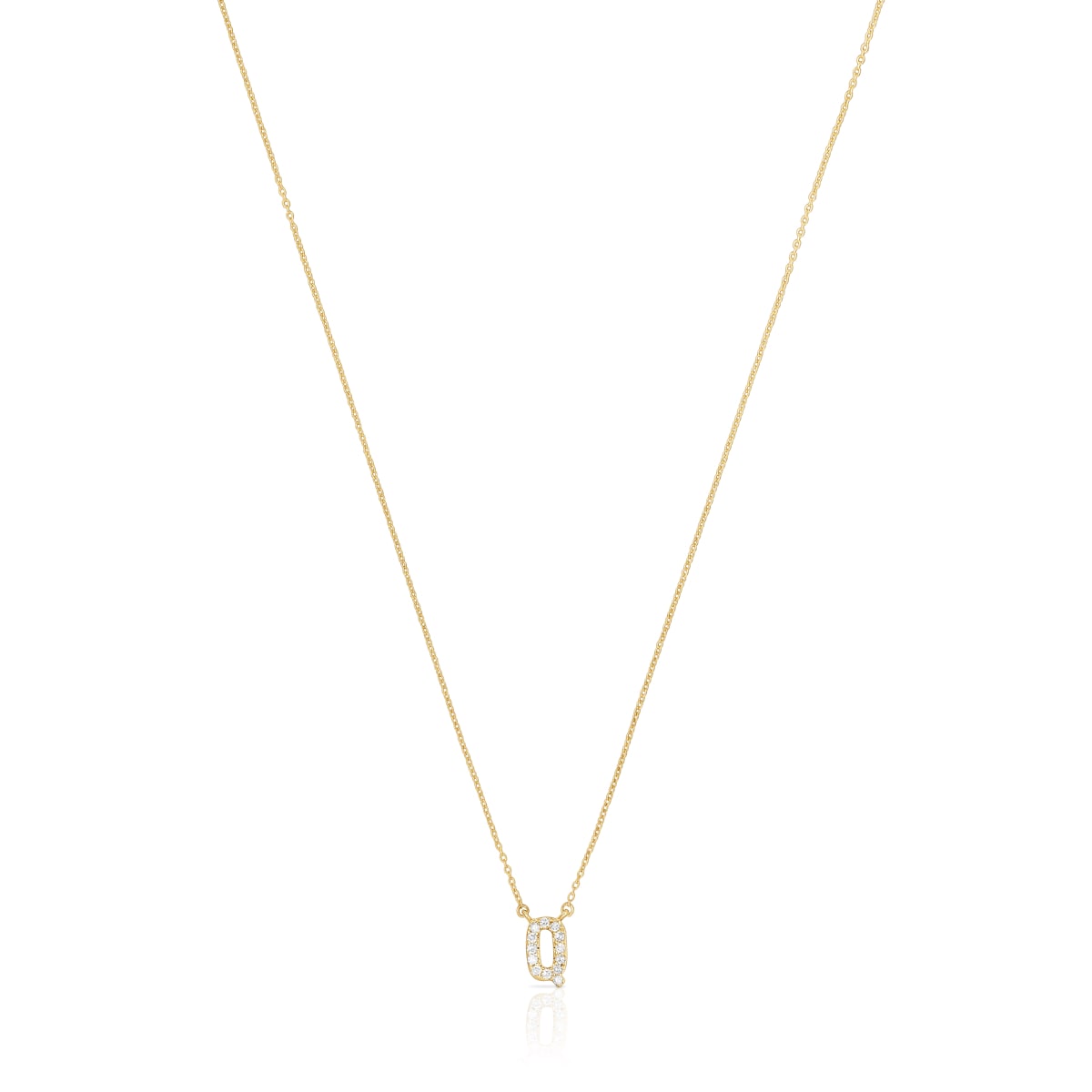 Tous - Collar Corto De Oro Y 0,05 Ct De Diamantes Letra Q Alphabet - Transparente