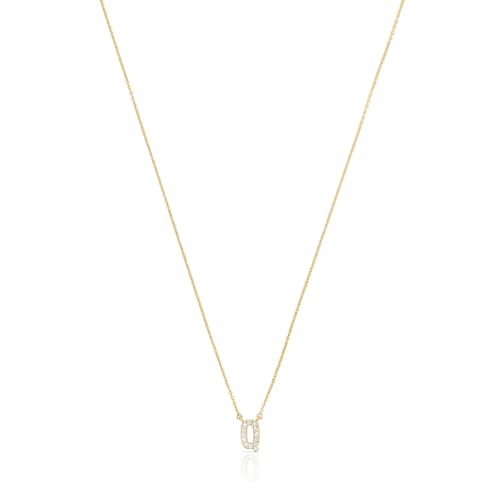Collar corto de oro y 0,05 ct de diamantes letra Q Alphabet